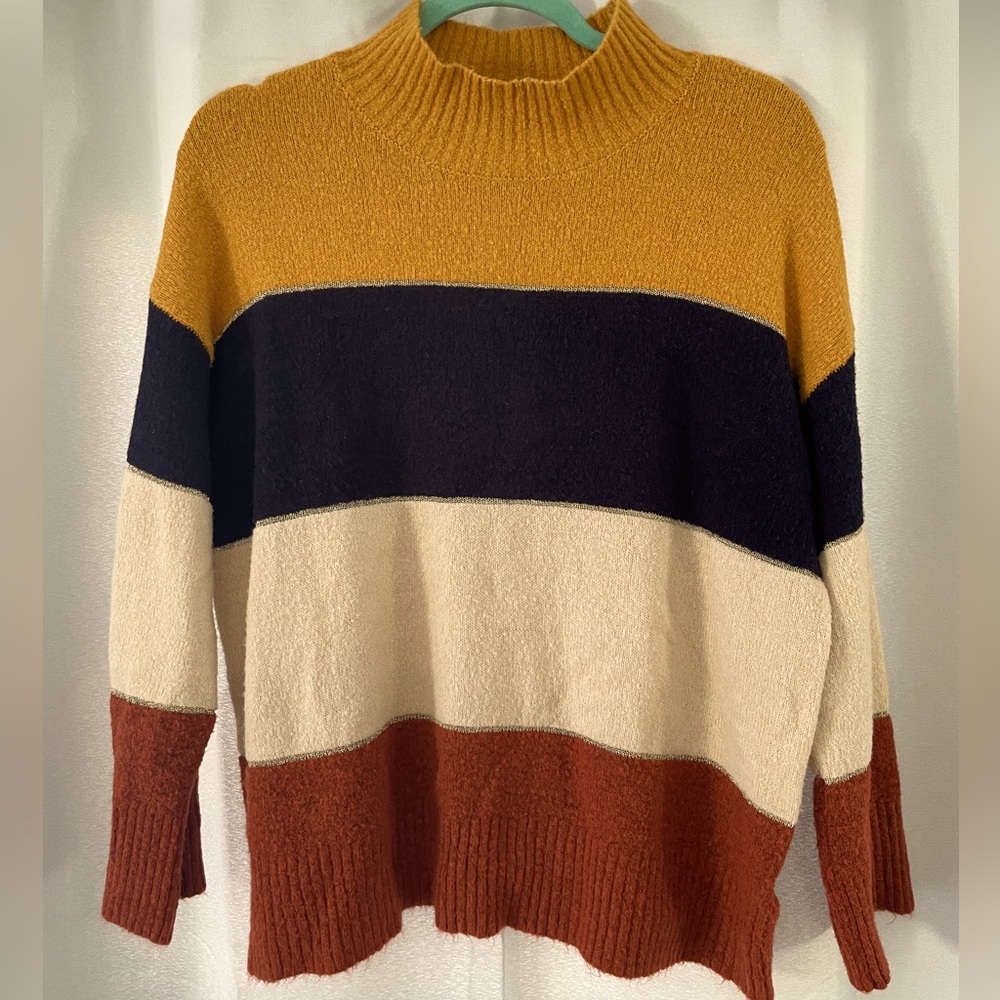 DressBarn XLP Color Block Sweater EUC